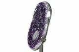 Sparkling Amethyst Geode with Metal Stand - Uruguay #372891-3